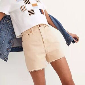 Madewell The MomJean Short in faded yellow